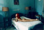 Rihanna Nude on a Bed for Vanity Fair November 2015