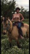 Chelsea Handler on a horse!!