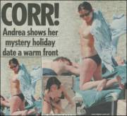 Andrea Corr topless at the beach