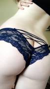 Delicate lovely lacy blue