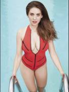 Alison Brie in a one piece