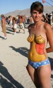 Cute girl at the 'Burning Man' festival