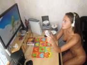 Cute Brazilian Gamer (Gallery in comments) via /r/Tanlines