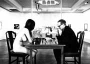 Eve Babitz playing Chess with Marcel Duchamp
