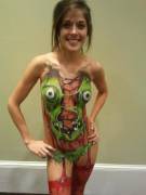 Zombie Girl Body Paint 