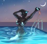 Skinny dipping on a warm summer night [D] (Lufty)
