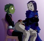 Raven:" Beast boy, I know you want too..." (RavenRavenRaven) [Teen Titans]