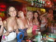 Going topless in a bar
