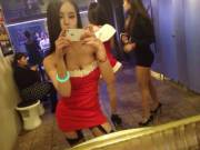 Korean nightclub selfie