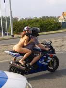 Naked Motorcycle Rider