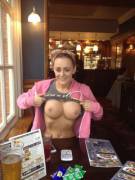 Amazing tits at the Pub