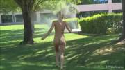 Running naked in the park