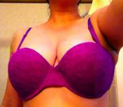 Purple bra day (x-post to my subreddit /r/indianmilf) [f]