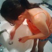 GF brushing her teeth. [OC]