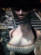 Don't know if this counts but two different mods for Skyrim caused an unintentional nip slip for most females.