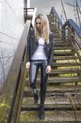 Shiny black leggings (Katerina P.)