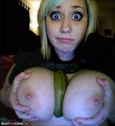 Do Cucumber Count With My Big Tits?