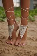 Crochet barefoot sandals
