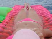 Hot pink micro bikini
