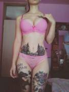 Pink panties and tattoos