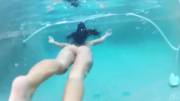 Whitney Westgate Enjoying a Nude Swim in the Pool [HTML5]
