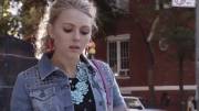 Anna Sophia Robb leaves with the morning paper.