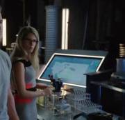 Felicity Smoak (Emily Bett Rickards) storming away in Arrow.