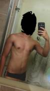 Been working out for 2 months for girlfriend, use to be a stick, what do you think so far?