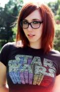 SW fan girl with freckles