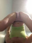 Join me for some pre-workout stretches :-) (f)