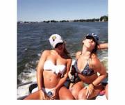 A couple party sluts on the water