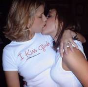 Girl kiss...She does indeed