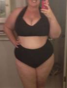Rocking a two piece this year [f]or the first time since I was a kid. I think I look pretty good. :) (Sorry for poor quality phone pic.)