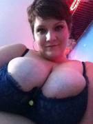 Me and my big boobies in a blue bra.