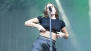 Tove Lo flashing during a concert