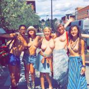 Free the nipple on Pearl St in Boulder Colorado! 