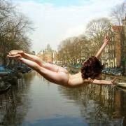 Amsterdam canal dive
