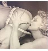 [M/F]1992: Madonna releases her book,"Sex", which contains many erotic photos. One of which is Madonna performing analingus.