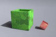 Chasing a candy cube