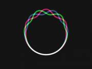 White circle broken into RGB element. [x-post from /r/perfectloops]