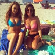 2 Very beautiful girls at the beach (Lauren Hanley)