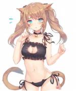 Cat lingerie and twintails [Final Fantasy]