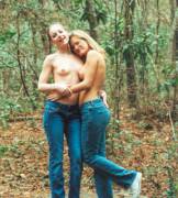 sweet couple in the forest