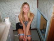 Ridiculously photogenic toilet girl.