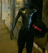 Wore [M]y Latex Catsuit in Public First Time for a few Halloween Parties in Chicago