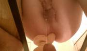 On the 12th day before christmas I give /r/sissies ... a pic of my clitty leaking gurl cum as I stuff my pussy