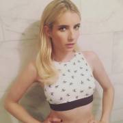 Stroking out a load to Emma Roberts