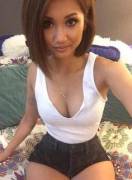 I want to cover Brenda Song's face and breasts with my cum