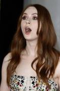 Love cumming to Karen Gillans sexy face and warm mouth