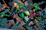 Black Canary, Red Arrow, and Green Lantern vs. a horde of Tornados [Justice League of America v.3 #2]
